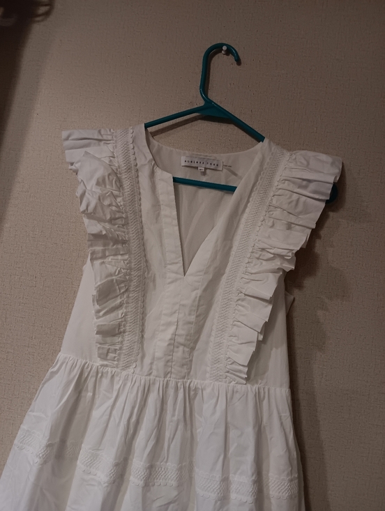 Endless Rose White Ruffle V-Neck Mini Dress